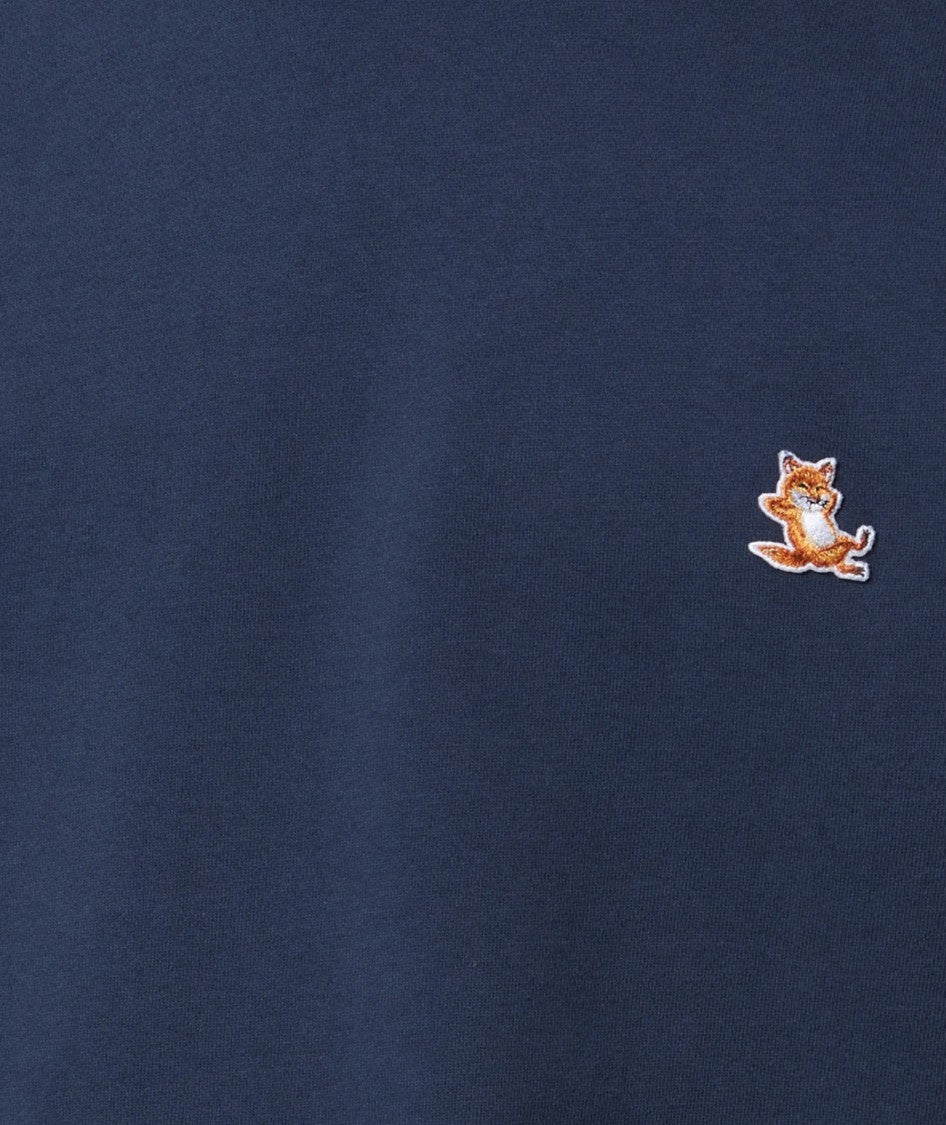 Maison Kitsuné Long-Sleeve Crewneck Sweatshirt With Embroidered Fox Logo