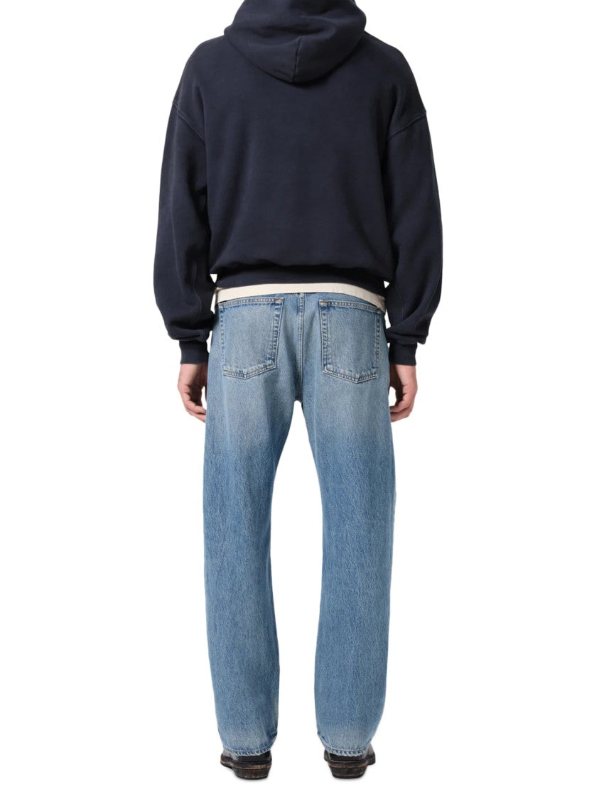 Agolde Relaxed Straight-Leg Magnus Jeans In Light Blue Wash