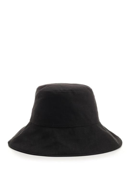 Helen Kaminski Wide-Brimmed Black Linen Hat With Floppy Brim And Minimalist Design