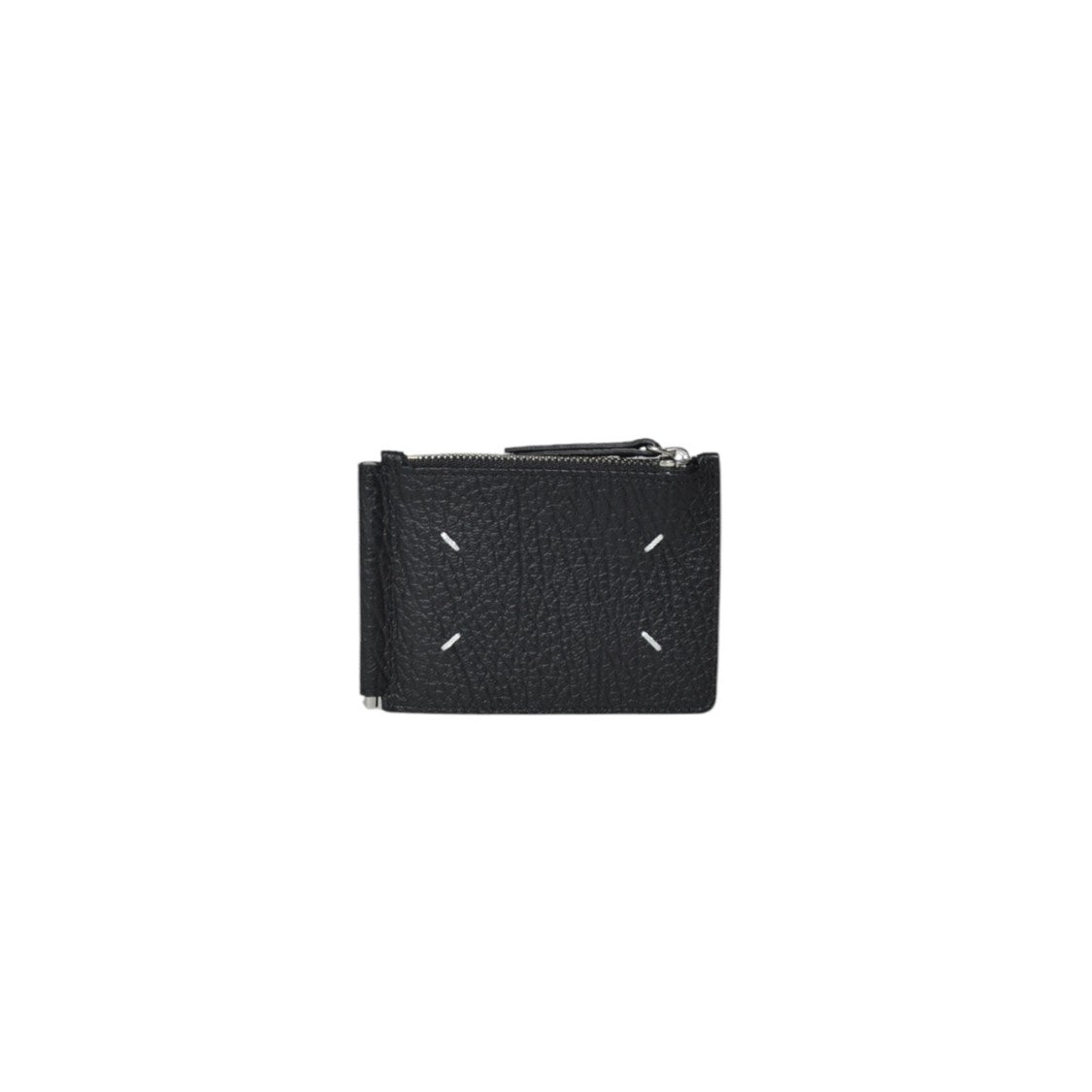 Maison Margiela Calfskin Leather Wallet With Contrasting Logo Stitching