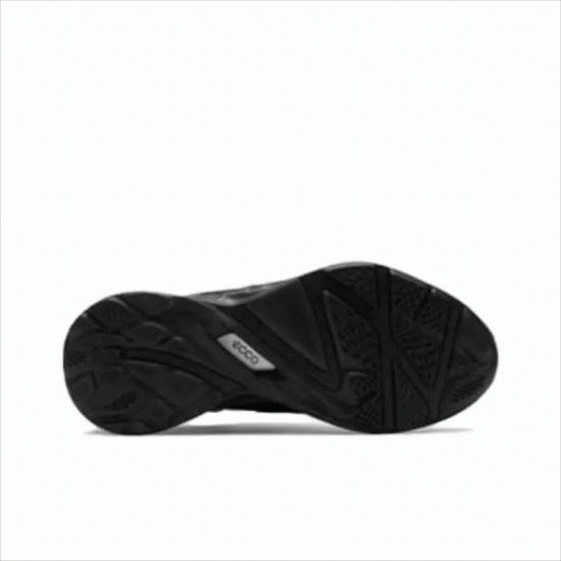 Ecco Embossed Leather Sneakers With Sculpted Rubber Sole