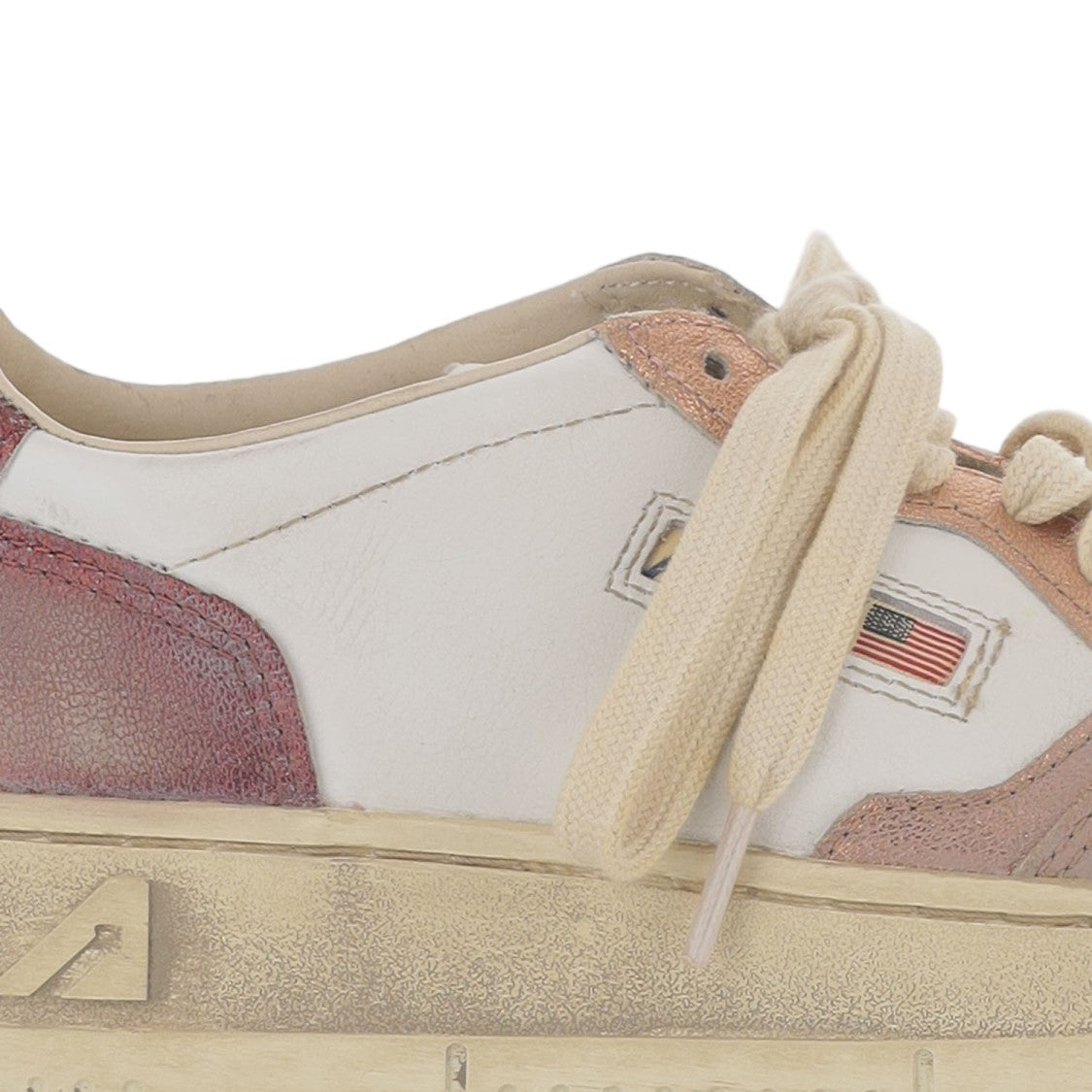 Autry Leather Sneakers With Vintage Color-Block Design And Logo Details