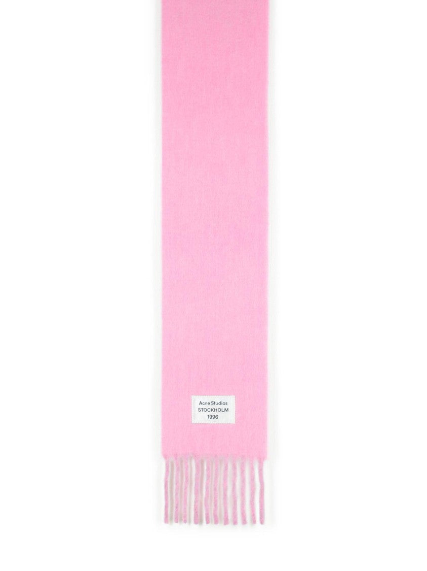 Acne Studios Pink Alpaca And Wool Blend Scarf