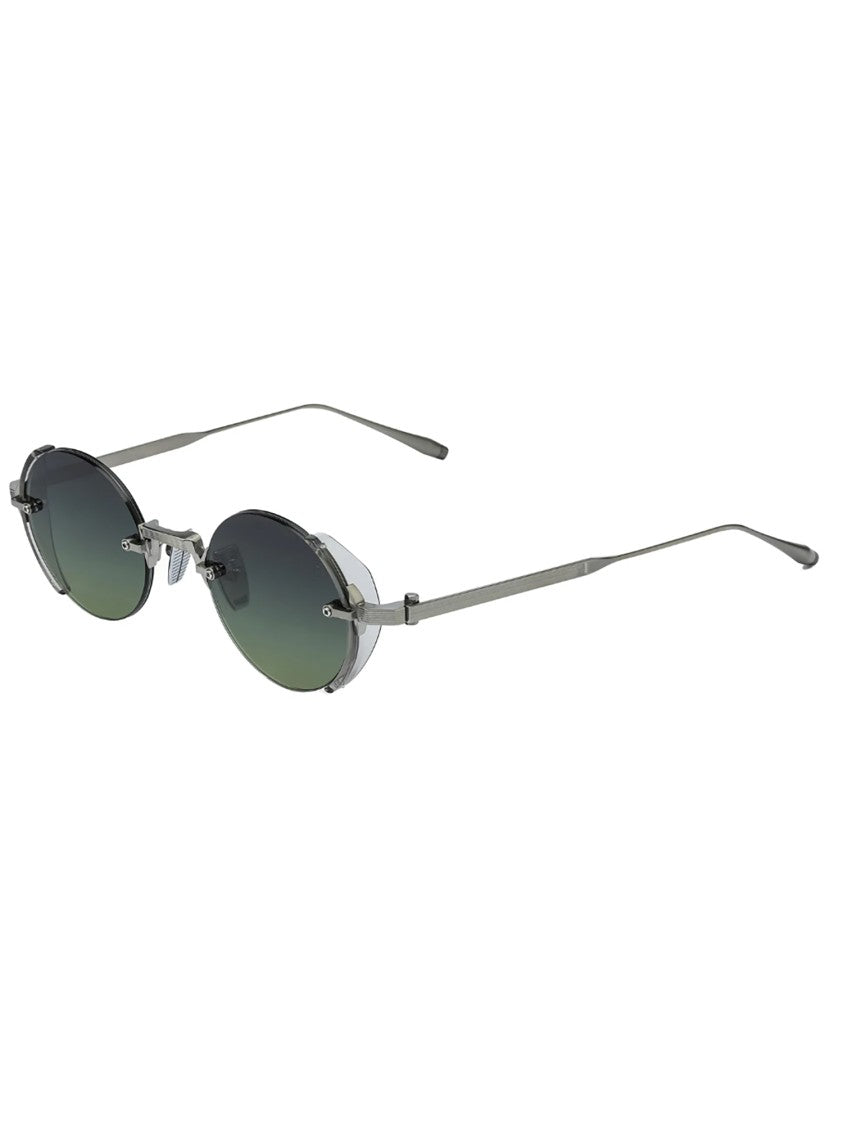 Akoni Jupiter Titanium Gradient Oval Sunglasses