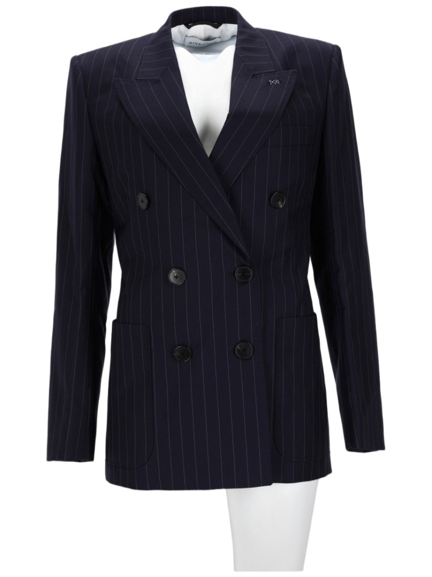 Givenchy Double-Breasted Tailored Jacket With Structured Shoulders