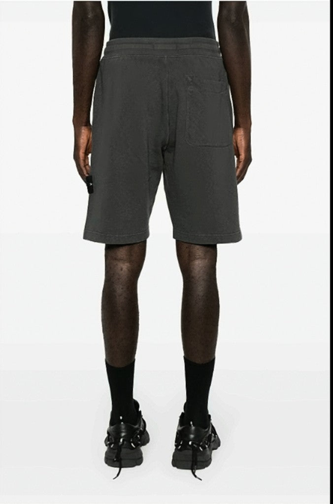 Stone Island Relaxed Fit Grey Cotton Shorts