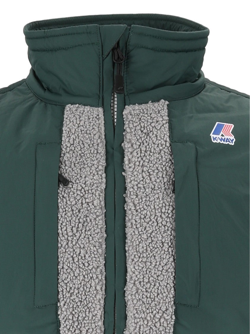 K-Way Green Recycled Nylon Vital 4.0 Orsetto Fleece Vest