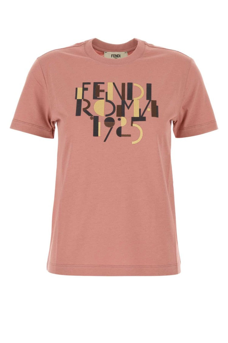 Fendi Dark Pink Cotton T-Shirt