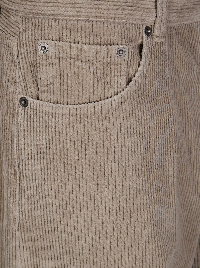 Haikure Wide-Leg Corduroy Jeans-Style Pants