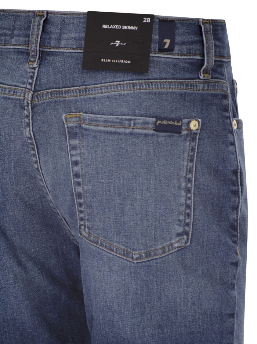 7 For All Mankind Relaxed Skinny - Medium Waist Boyfriend Jeans