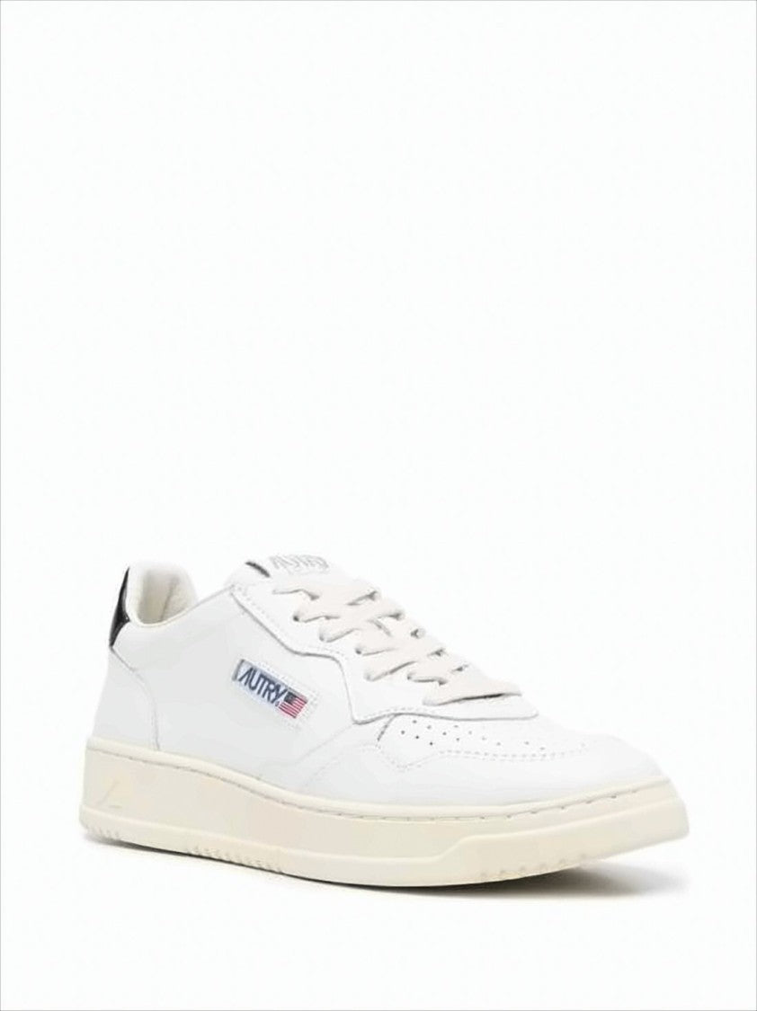 Autry Low-Top White Leather Sneakers With Perforated Detailing