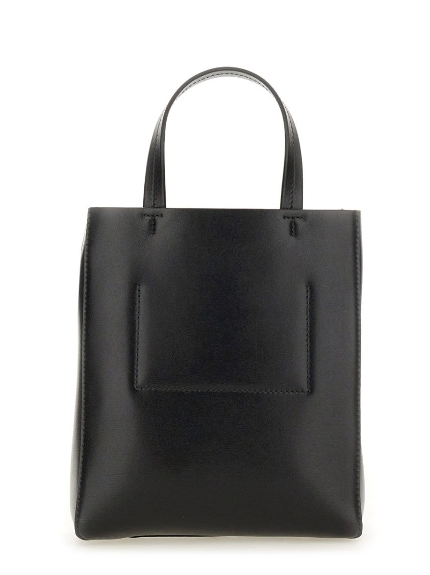 Jil Sander Structured Black Calf Leather Bag