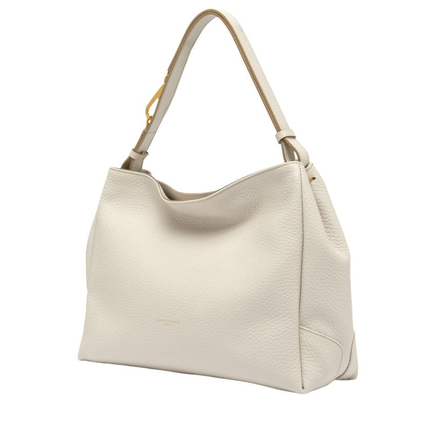 Gianni Chiarini Sand Textured Leather Handbag With Magnetic Closure