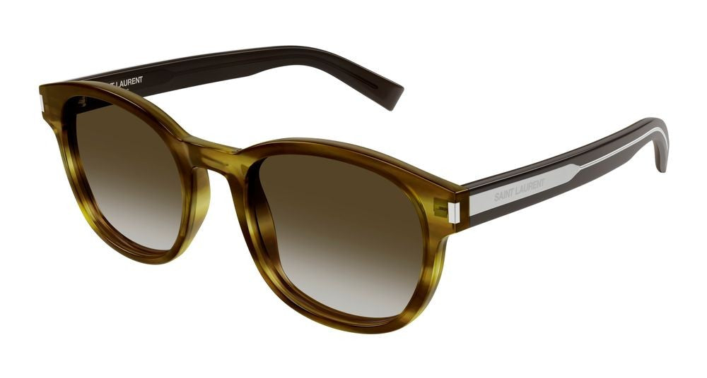 Saint Laurent Havana Translucent Sunglasses