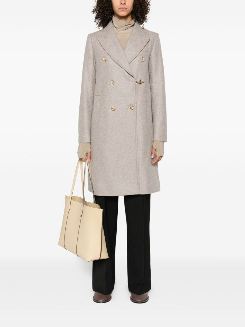 Fay Double-Breasted Wool And Cashmere Fay Coat