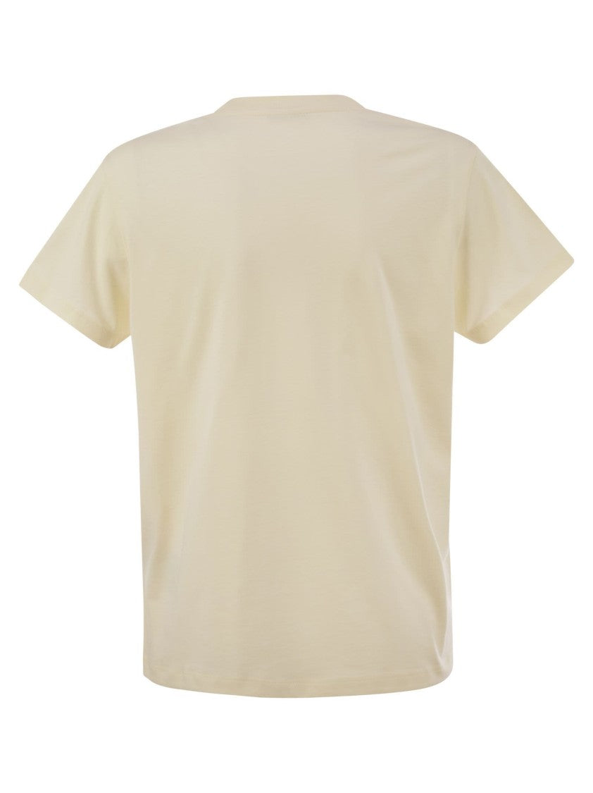 Moncler Cotton T-Shirt With Tone-On-Tone Embroidered Logo