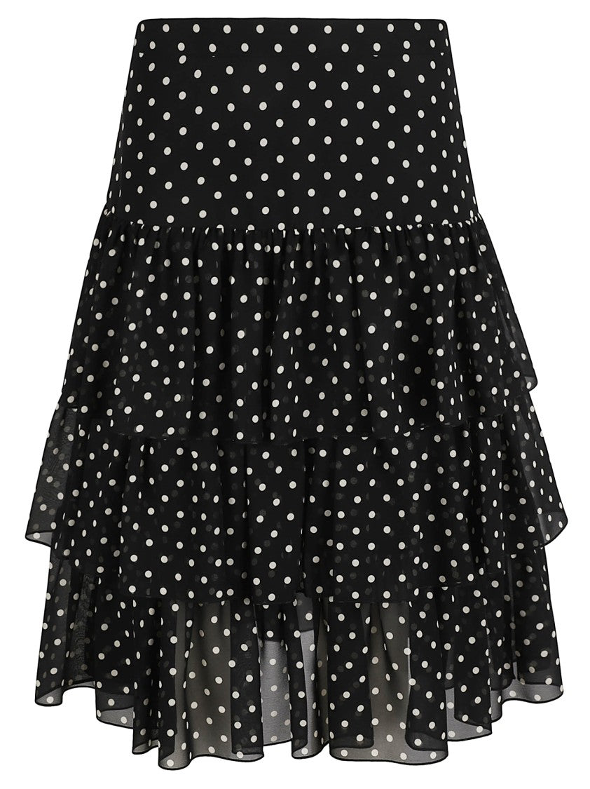 Valentino Garavani Flowing Tiered Silk Skirt