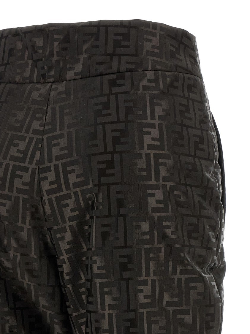 Fendi High-Waisted Ski Pants With Embossed 'Ff' Pattern And Zip Details