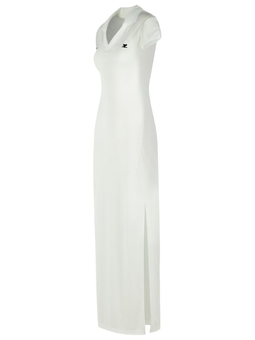 Courrèges White Polyester Dress