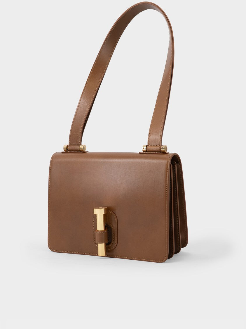 Gherardini Vittoria Medium Rectangular Brown Clasp Handbag