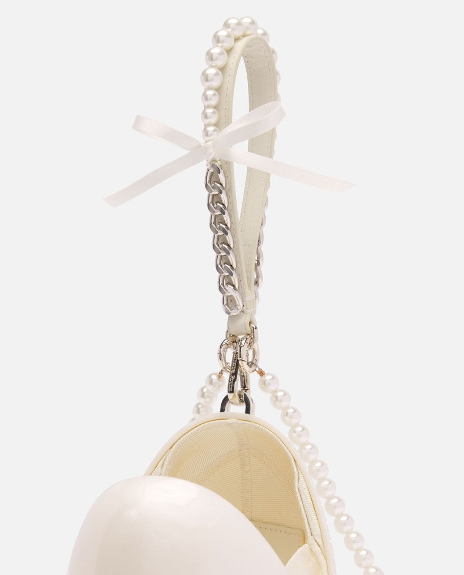 Simone Rocha Micro Egg Bag W/ Pearl Crossbody W/ Chain