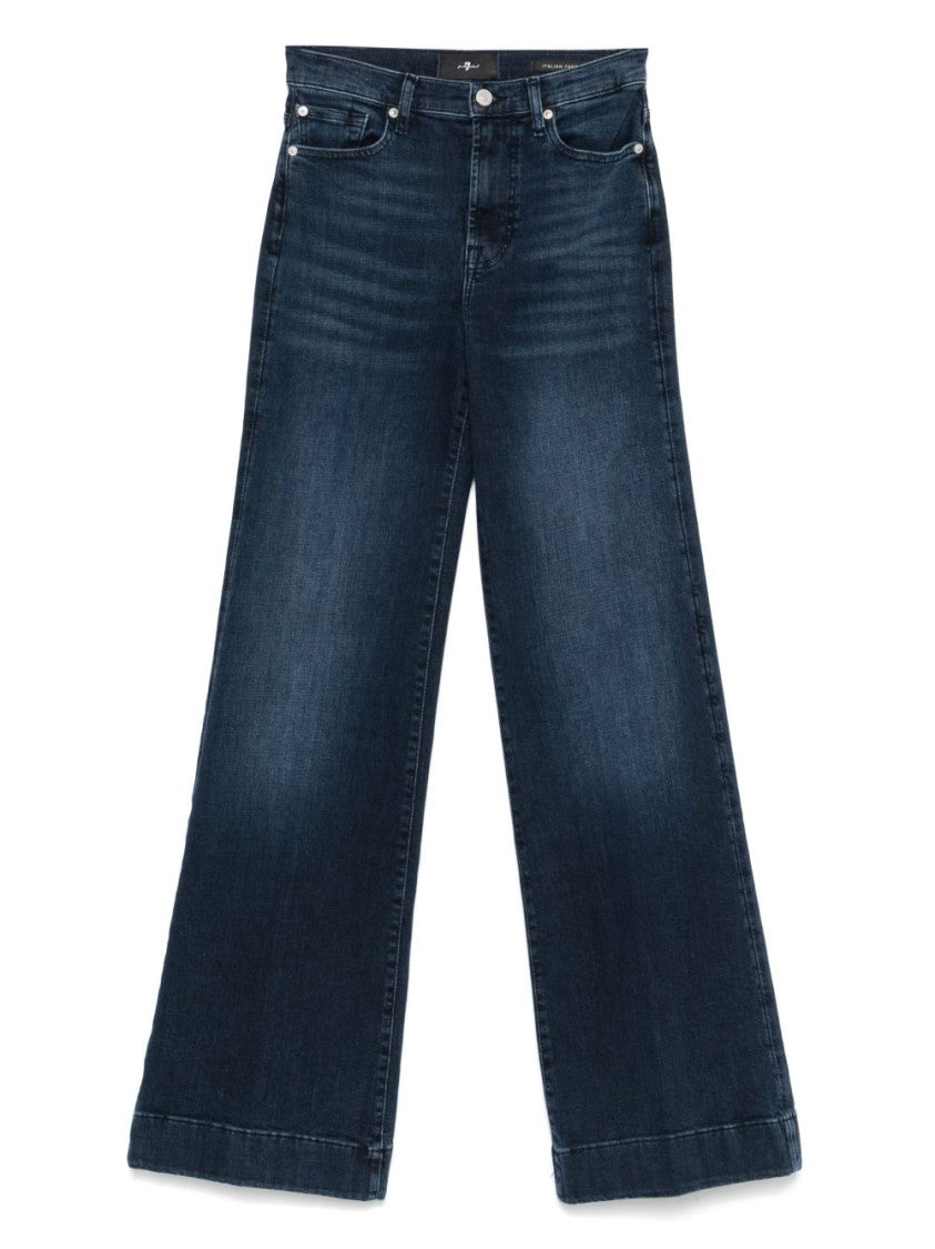 Seven Wide-Leg Jeans With Concealed Fly