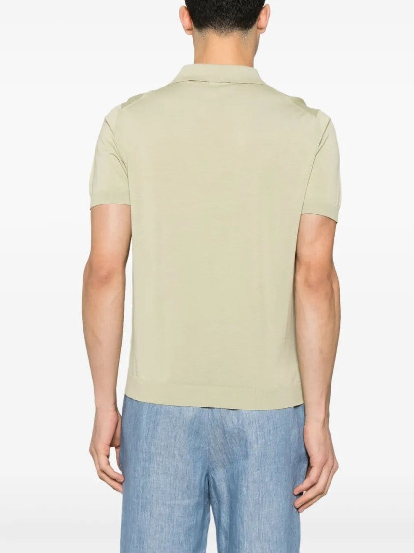 Drumohr Short Sleeve V-Neck Polo
