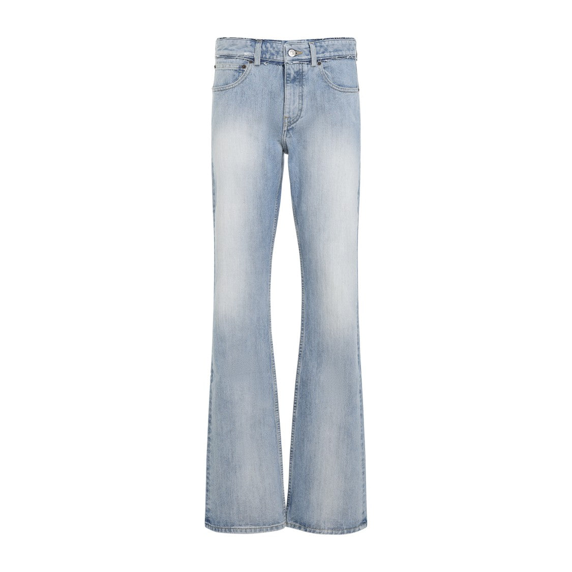 Balenciaga High-Waisted Flared Denim Trousers