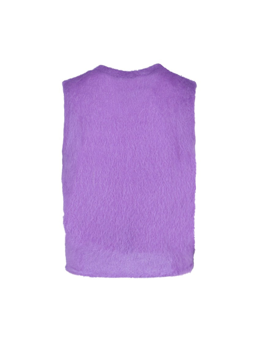 Erl Argyle Vest – Purple