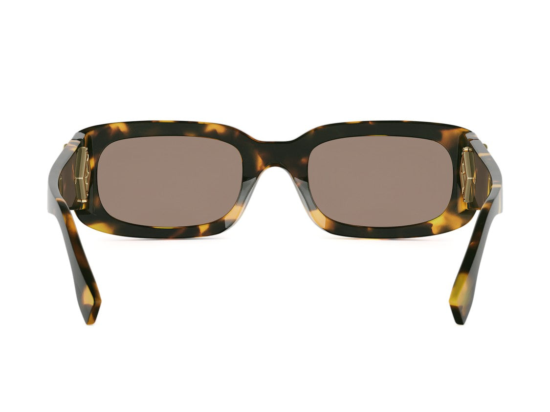 Fendi Fe40222i Oversized Square Tortoiseshell Sunglasses
