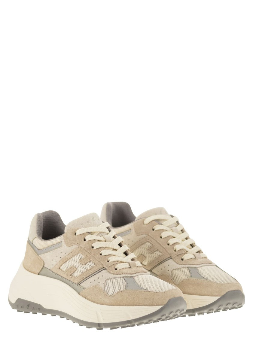 Hogan H669 - Hi-Fi Fabric And Suede Trainers