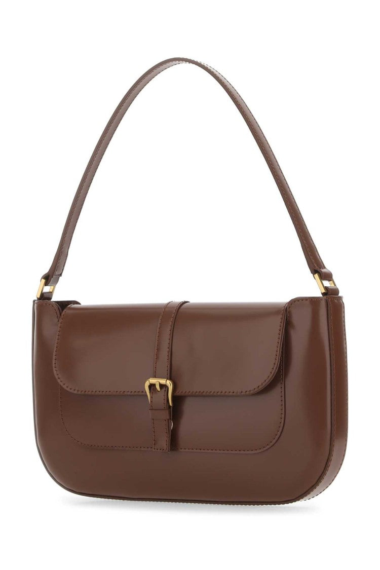 By Far Brown Leather Miranda Shoulder Bag