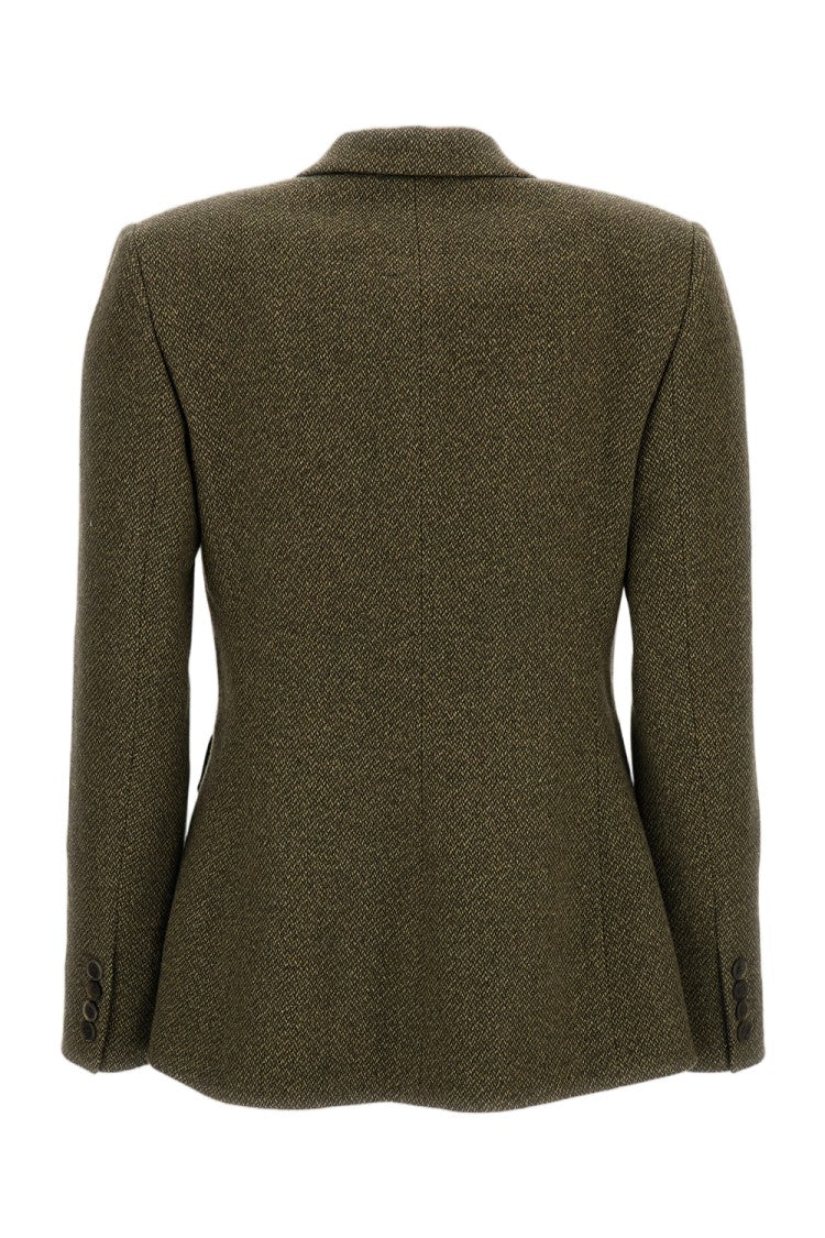Ralph Lauren Collection Green Parker Broken-Twill Blazer