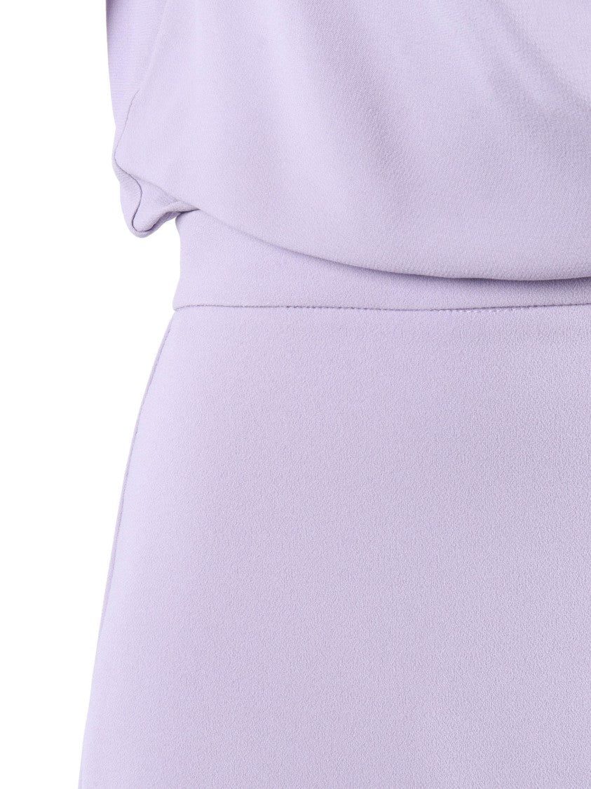 Elisabetta Franchi Draped Keyhole Back Midi Dress