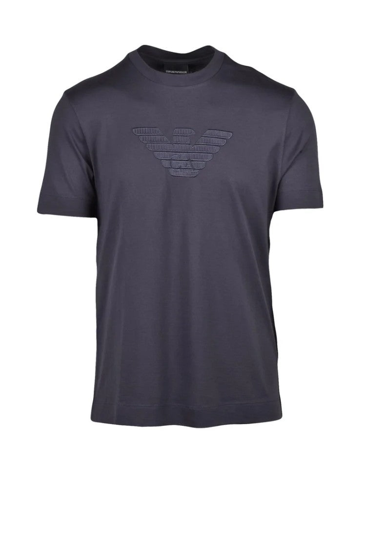 Emporio Armani Grey Eagle Cotton T-Shirt