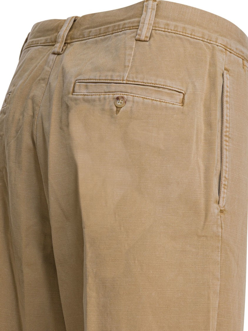 Polo Ralph Lauren Mid-Rise Brown Straight Leg Trousers