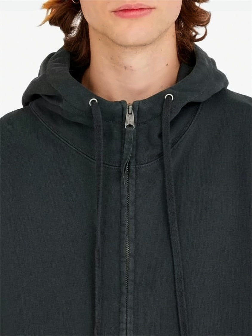 Maison Margiela Oversized Zip-Up Hoodie With Relaxed Fit And Drawstring Hood