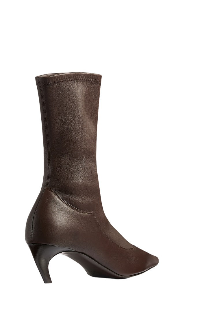 Khaite Valerie Mid Calf Boot 55 Stretch Lambskin Mid-Calf Boots