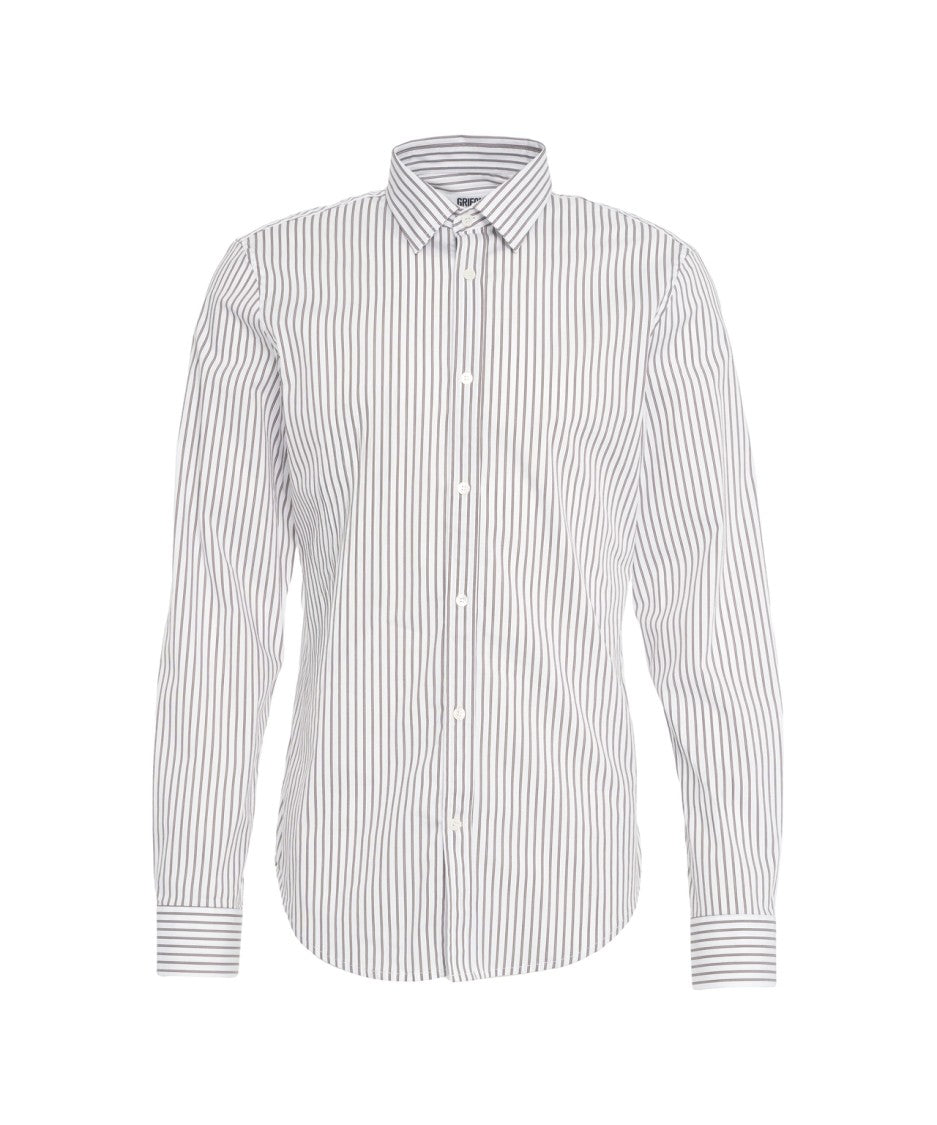 Grifoni Tailored Stripe Shirt With Kent Collar