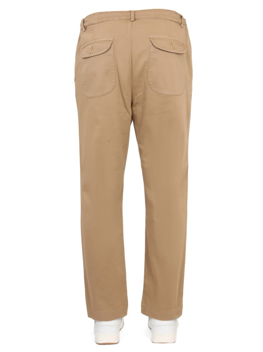 East Harbour Surplus Straight-Leg Casual Pants With Front Button Closure