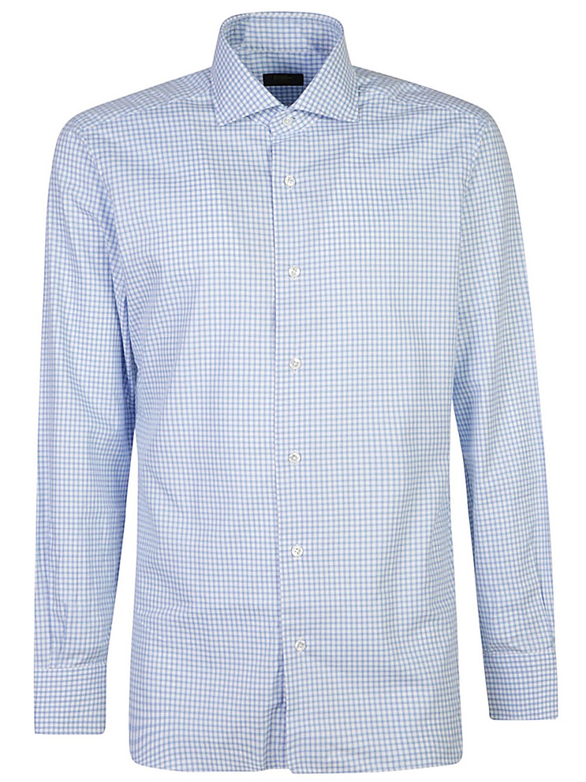 Barba Classic Gingham Check Shirt With Tailored Fit And Premium Fabric