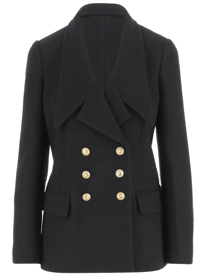 Chloé Double-Breasted Bouclé Wool Jacket