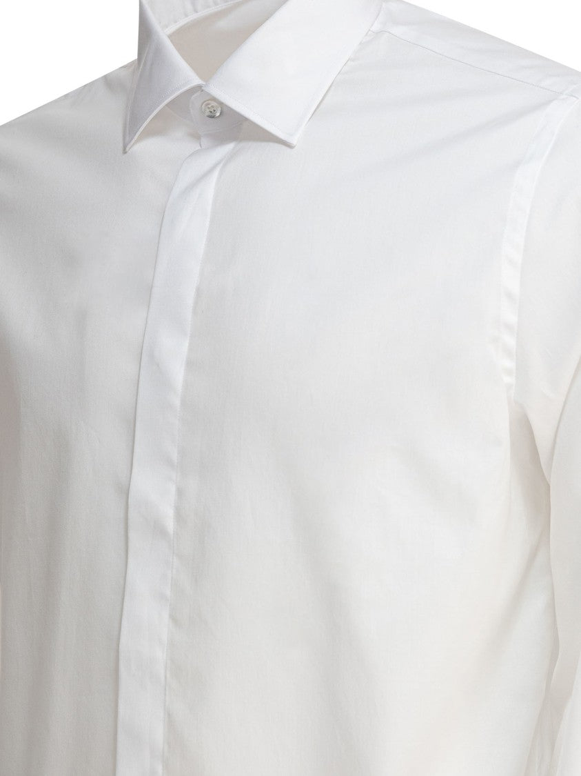 Tagliatore Classic Fit White Cotton Shirt