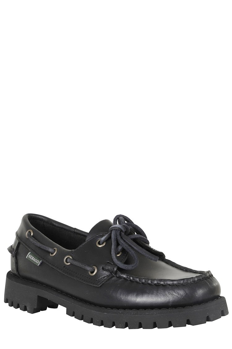 Sebago Black Ranger Waxy Oiled Leather Loafers