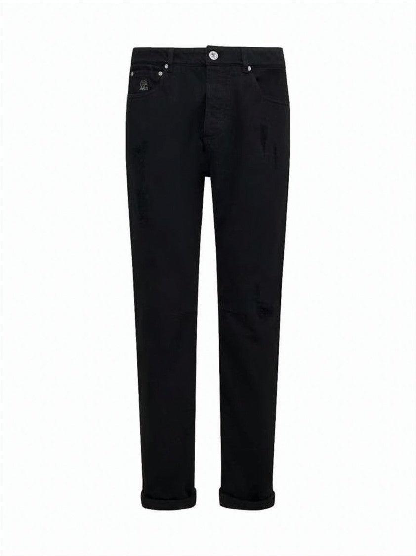 Brunello Cucinelli Relaxed Fit Black Denim Pants
