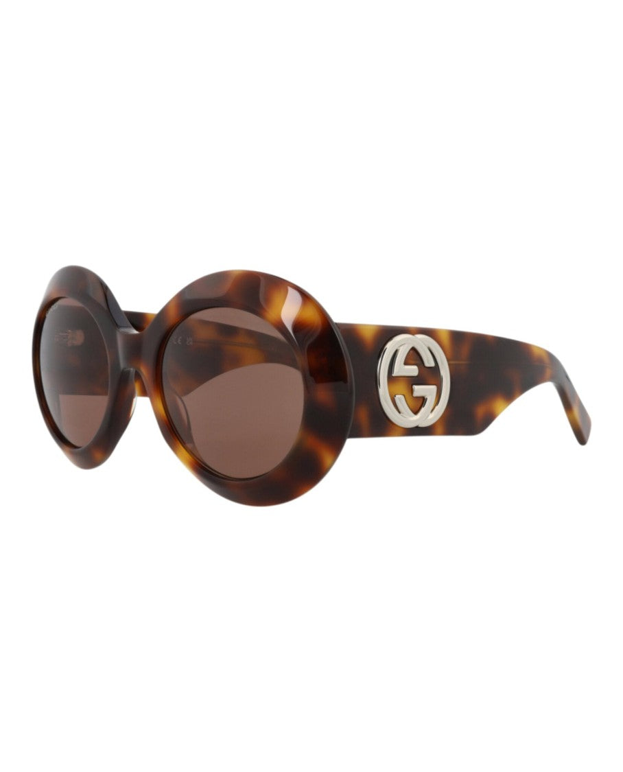 Gucci Round-Frame Recycled Acetate Sunglasses