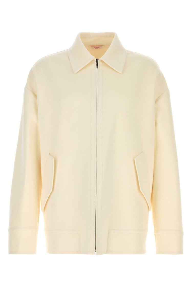 Valentino Garavani Ivory Wool Blend Shirt