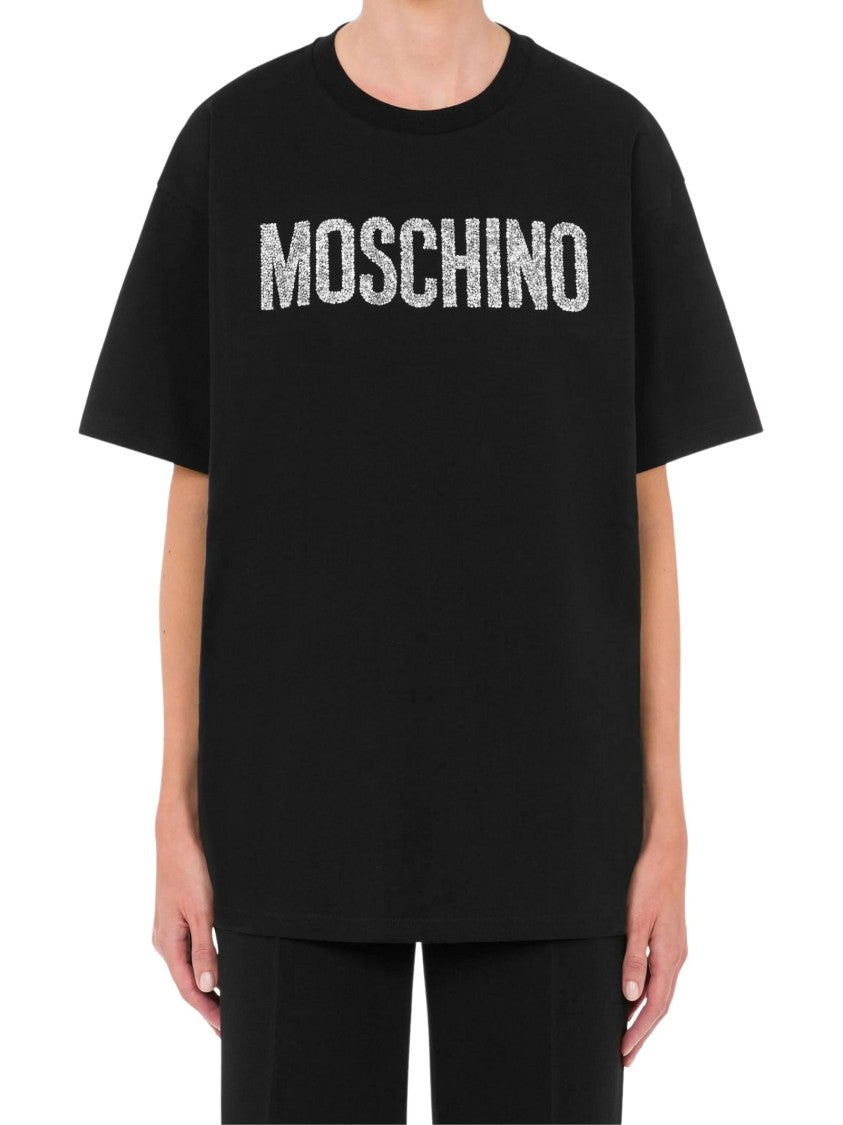 Moschino Black Organic Cotton Jersey T-Shirt