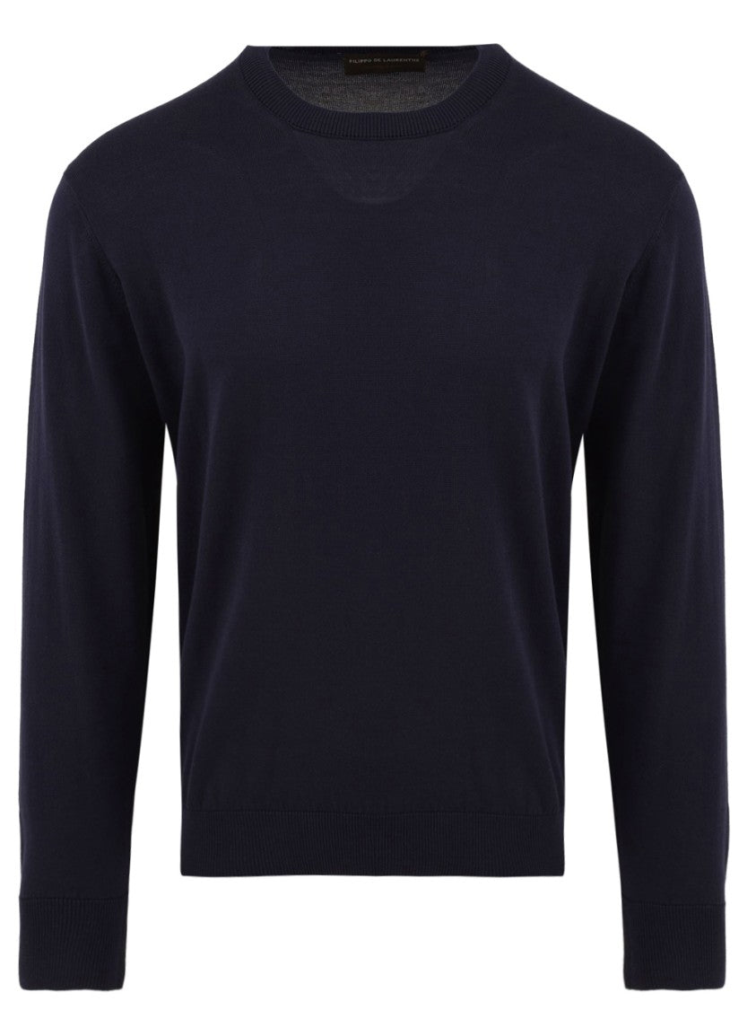 Filippo De Laurentiis Long-Sleeve Crew Neck Sweater With Ribbed Details