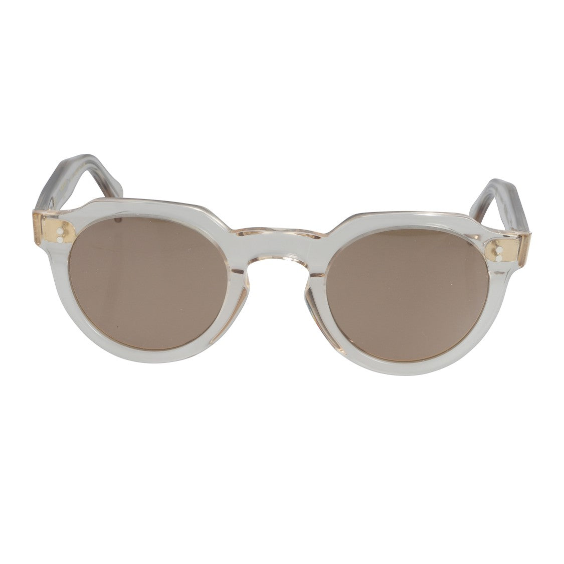 Kador Storiko Special-S Translucent Round Frame Sunglasses With Brown Lenses